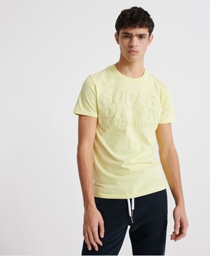 Superdry Embossed Pastel Line Férfi Pólók Zöld | DWRLY1583